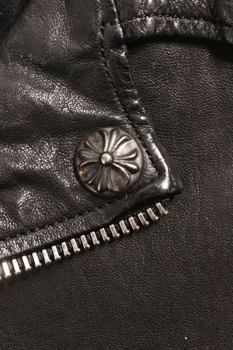 Chrome Hearts Cretin Quilted Leather Jacket Black Size M