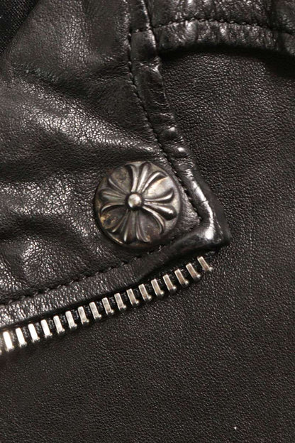 Chrome Hearts Cretin Quilted Leather Jacket Black Size M