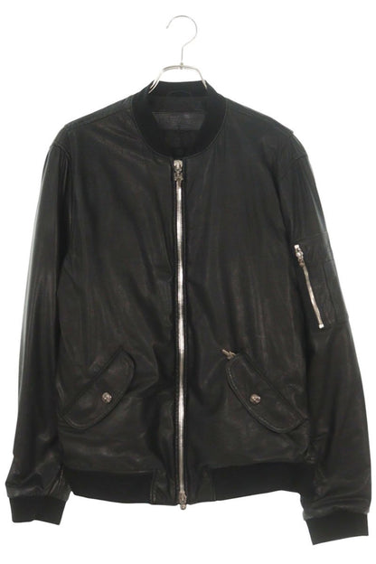 Chrome Hearts UNCLESLAMV2 MA-1 Leather Bomber Jacket Size L