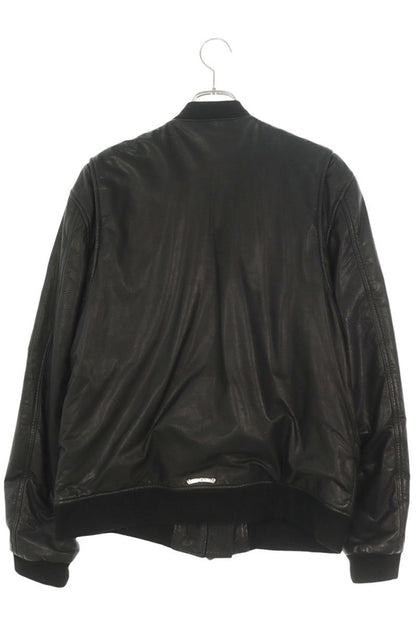 Chrome Hearts UNCLESLAMV2 MA-1 Leather Bomber Jacket Size L