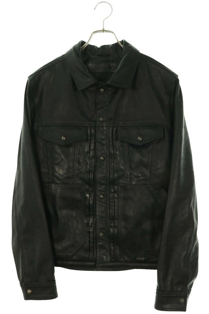 Chrome Hearts WHIPLASH Horsehide Jacket Blk/Sil Size S