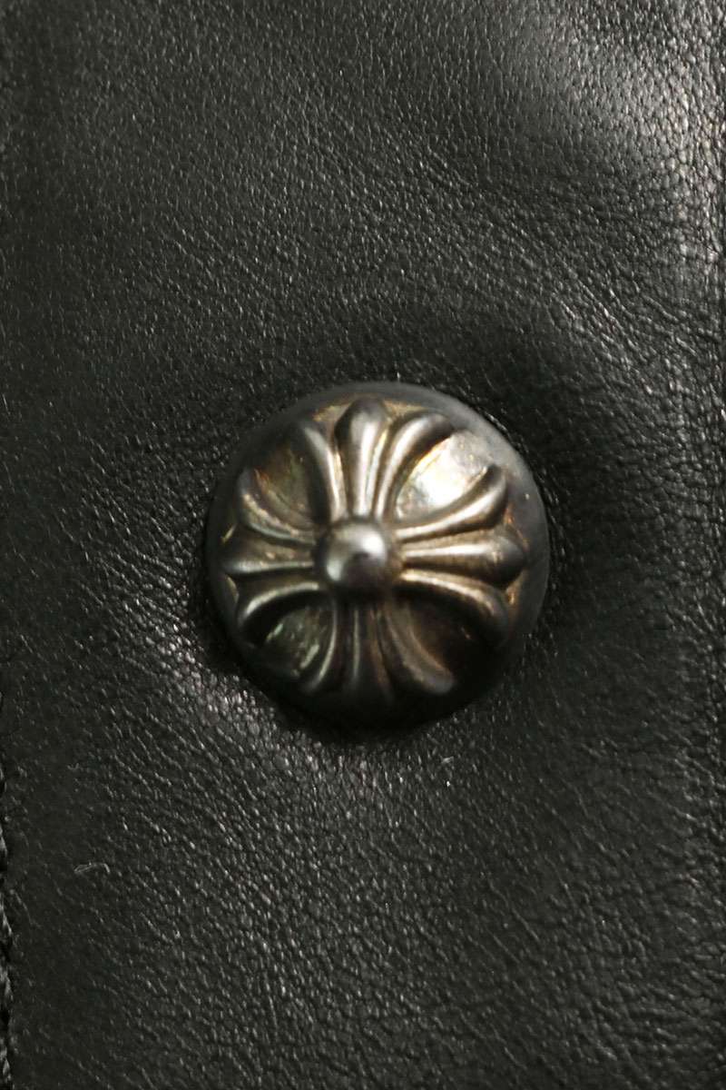 Chrome Hearts WHIPLASH Horsehide Jacket Blk/Sil Size S