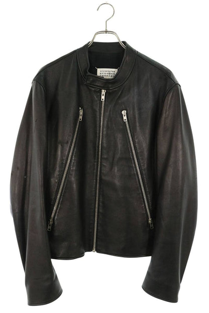 Maison Margiela 5-Zip Leather Jacket Black Size 50