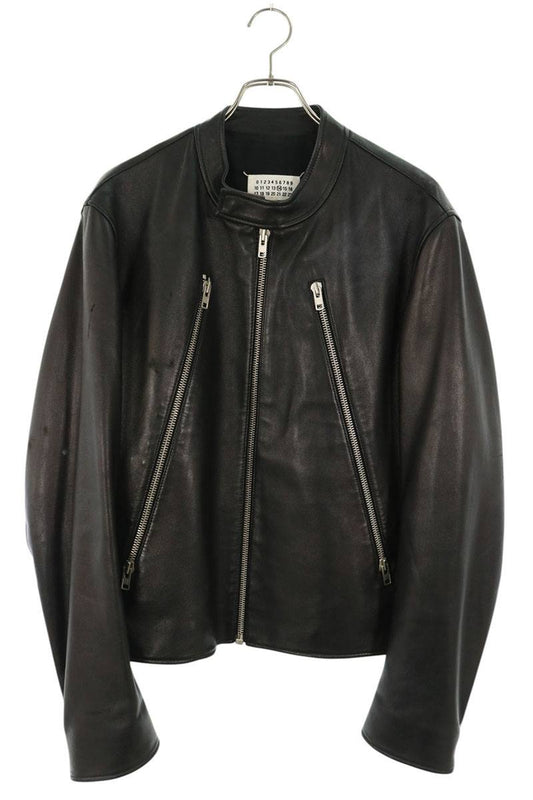 Maison Margiela 5-Zip Leather Jacket Black Size 50