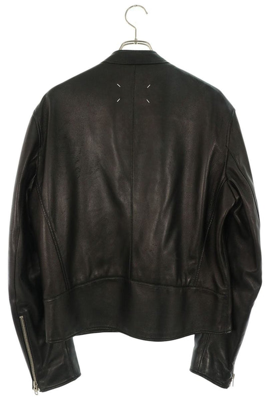 Maison Margiela 5-Zip Leather Jacket Black Size 50