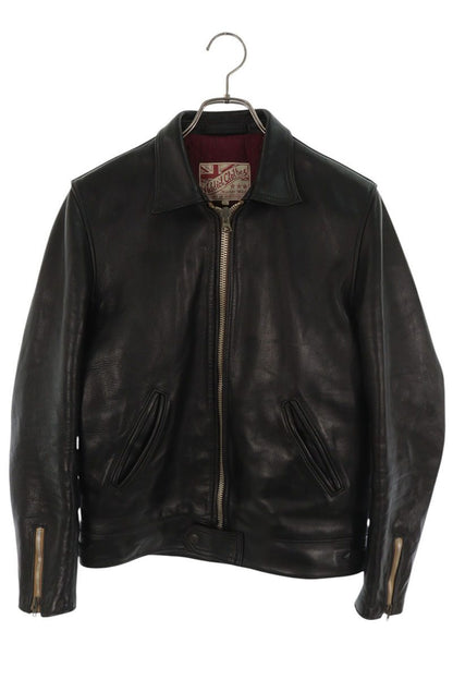 ADDICTCLOTHES Horsehide Single Leather Jacket Black Size S