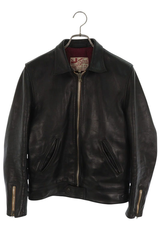 ADDICTCLOTHES Horsehide Single Leather Jacket Black Size S