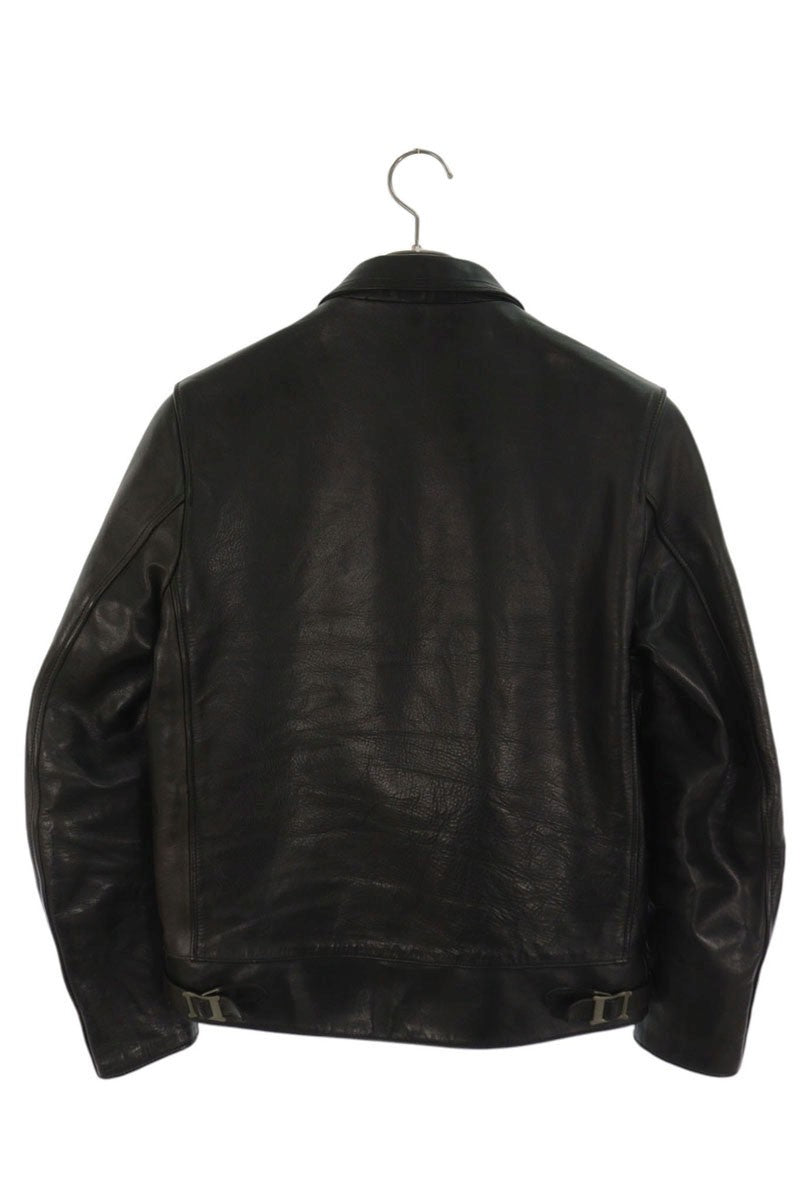 ADDICTCLOTHES Horsehide Single Leather Jacket Black Size S