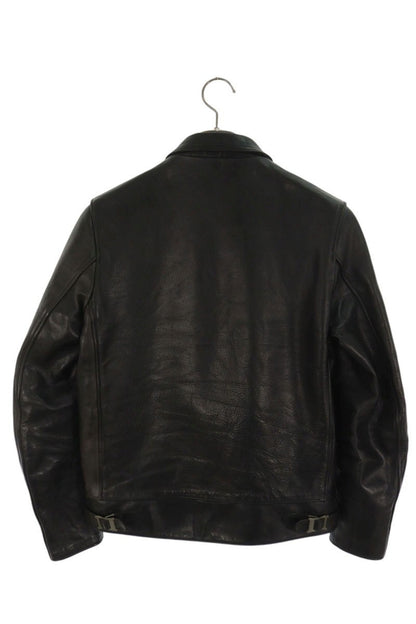 ADDICTCLOTHES Horsehide Single Leather Jacket Black Size S