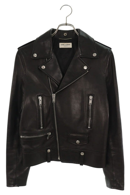 SAINT LAURENT PARIS L01 Classic Moto Jacket Black Size 44