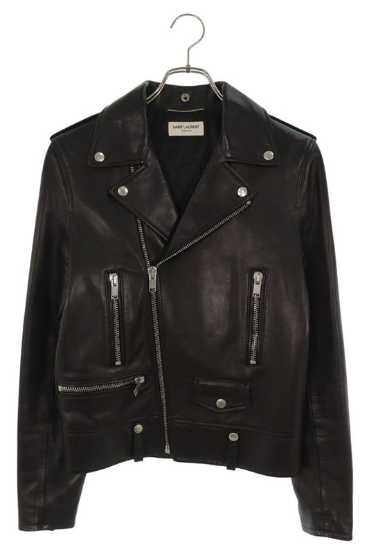 SAINT LAURENT PARIS L01 Classic Moto Jacket Black Size 44