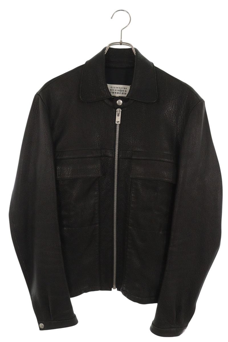 Maison Margiela 17AW Zip Up Lamb Jacket Black Size 48