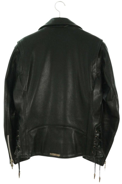 Chrome Hearts JJ Dean Dagger Zip Leather Jacket Black Size M