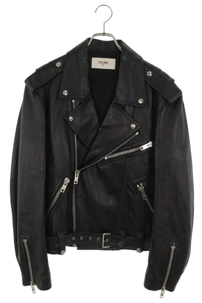 CELINE Classic Biker Double Rider Jacket Black Size 48