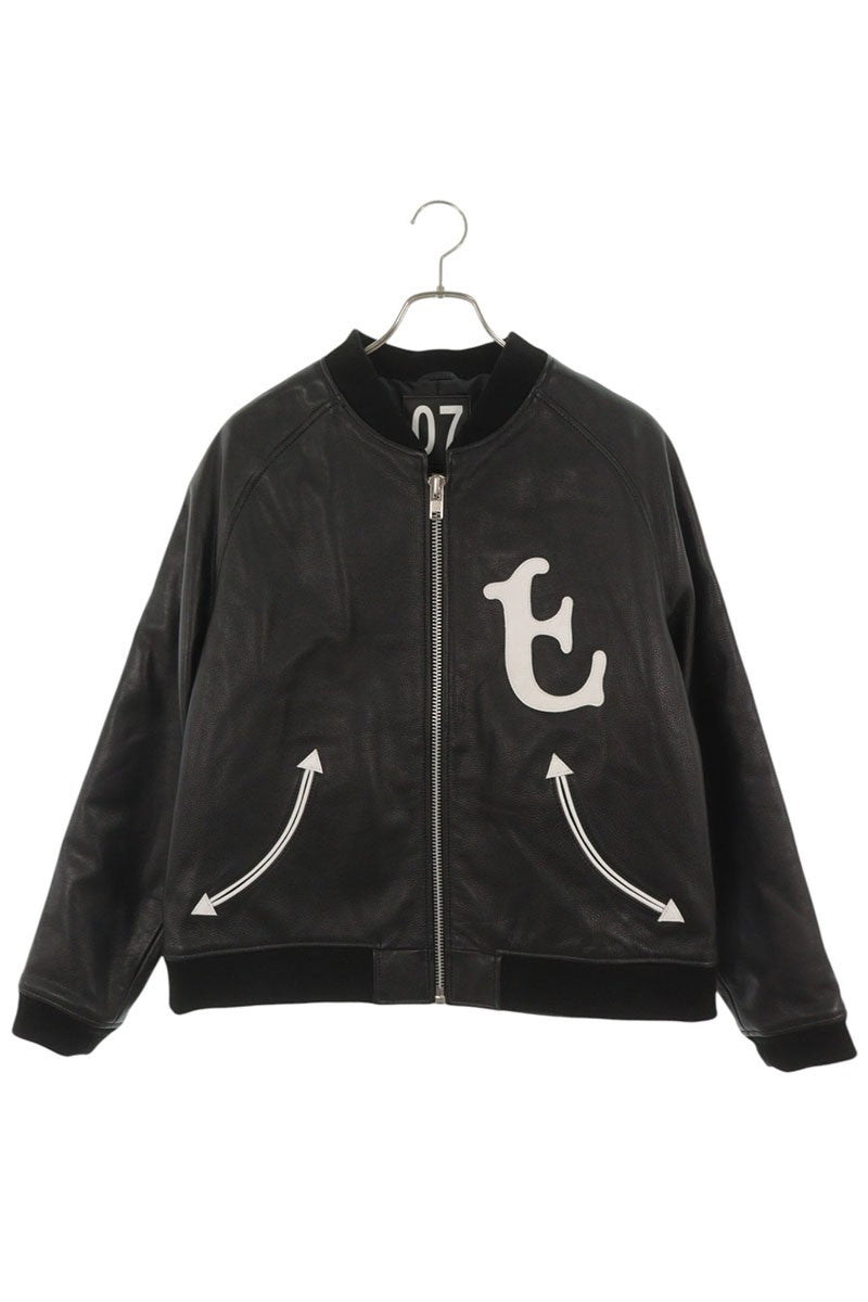 Valet CW25-1 Cowhide Zip-Up Leather Jacket Black Size L
