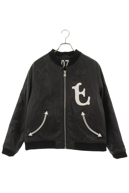 Valet CW25-1 Cowhide Zip-Up Leather Jacket Black Size L