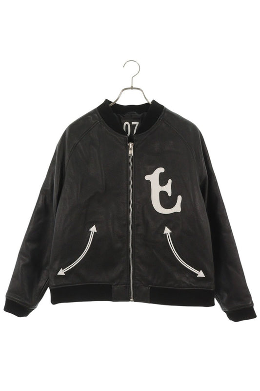 Valet CW25-1 Cowhide Zip-Up Leather Jacket Black Size L