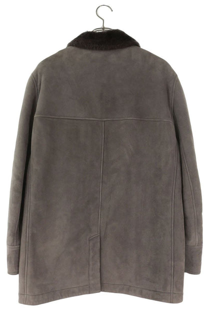 MALO Mouton Leather Jacket Gray Size 50