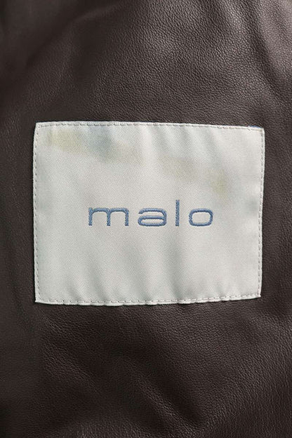 MALO Mouton Leather Jacket Gray Size 50