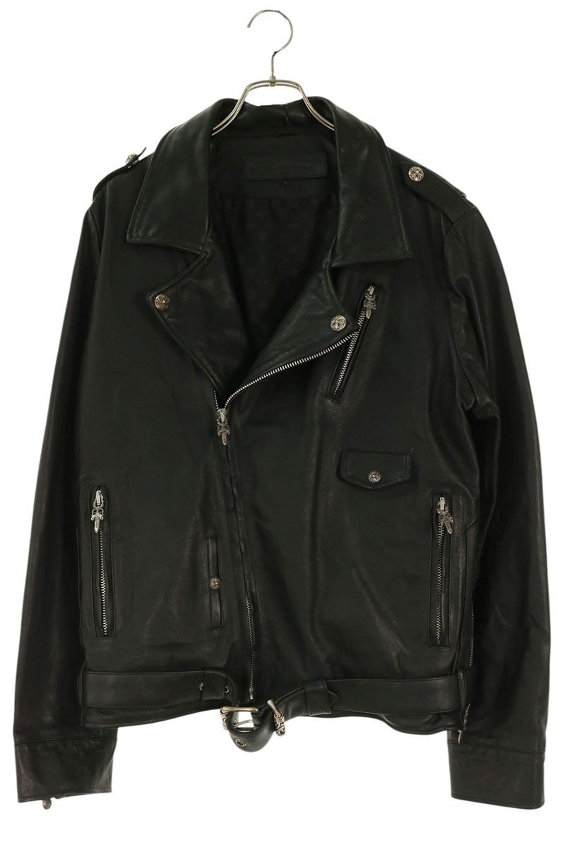 Chrome Hearts Sluff Dagger Zip Leather Jacket Size L