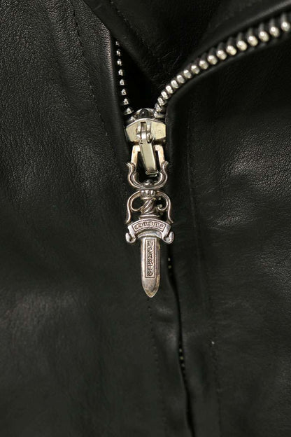 Chrome Hearts Sluff Dagger Zip Leather Jacket Size L