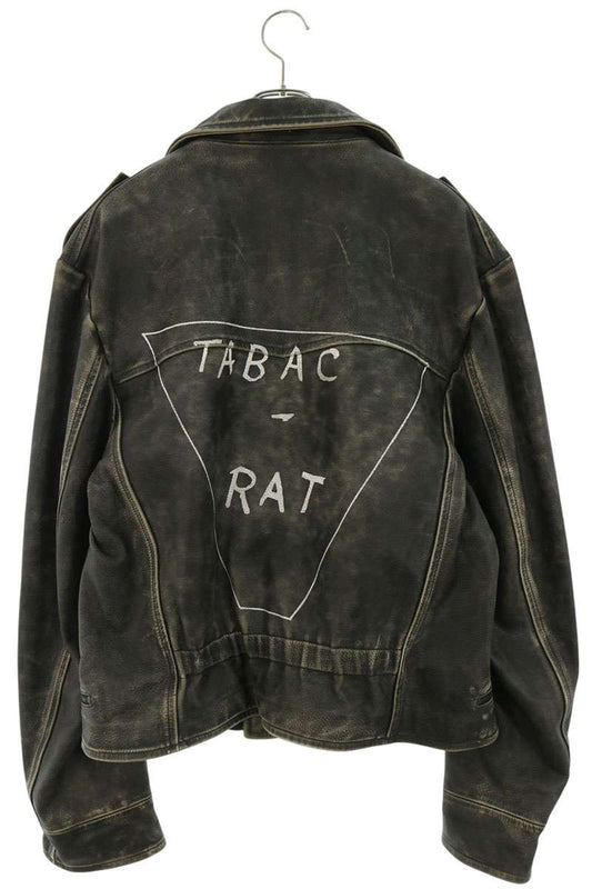 ENFANTS RICHES DEPRIMES TABAC RAT Leather Jacket Size L