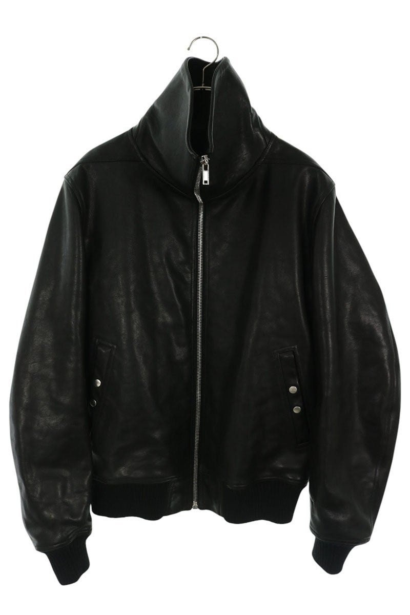 Rick Owens 25AW Dracucollar Zip Leather Jacket Black Size 46