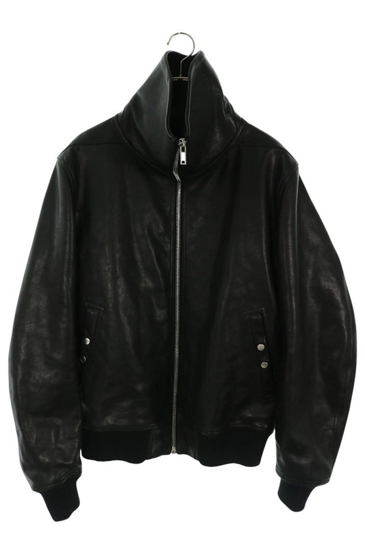 Rick Owens 25AW Dracucollar Zip Leather Jacket Black Size 46