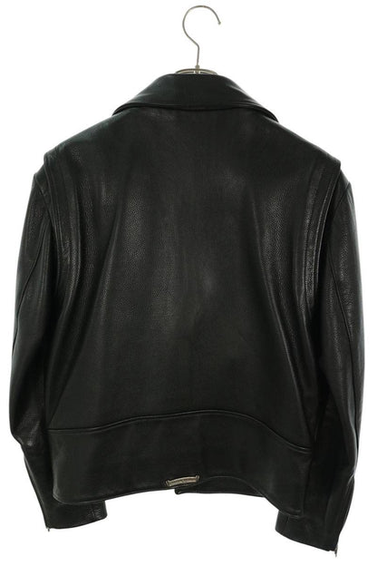 Chrome Hearts Basic Moto Dagger Zip Leather Jacket Size S