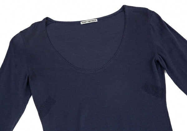 ISSEY MIYAKE Mesh Bicolor Knit Blue Size 3