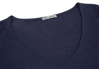 ISSEY MIYAKE Mesh Bicolor Knit Blue Size 3