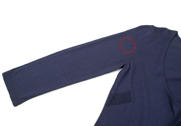 ISSEY MIYAKE Mesh Bicolor Knit Blue Size 3