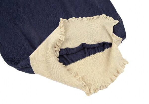 ISSEY MIYAKE Mesh Bicolor Knit Blue Size 3