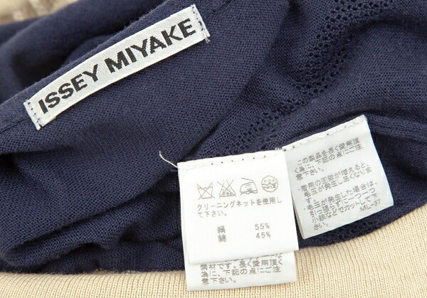 ISSEY MIYAKE Mesh Bicolor Knit Blue Size 3