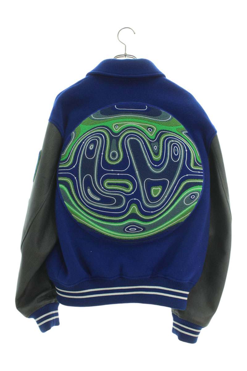 LOUISVUITTON 23AW Leather Sleeve Varsity Jacket Multi Size M
