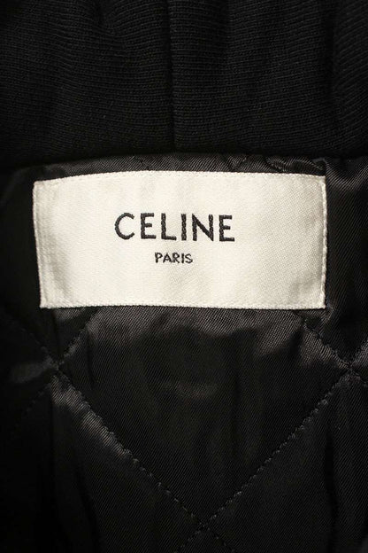 CELINE Multi Cotton Check Hood Logo Blouson Size M