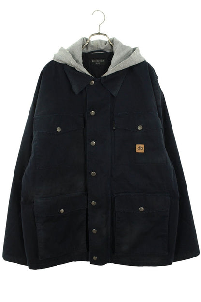 Balenciaga 23AW DOUBLEB Hoodie Blue x Gray Size 3