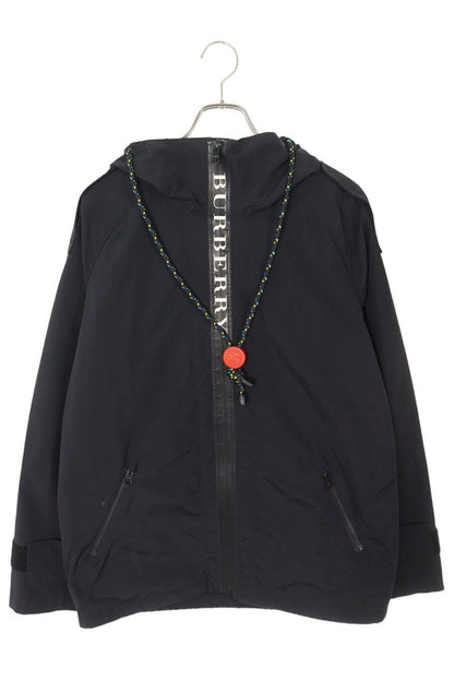 Burberry Logo Print Hooded Blouson Black Size 46