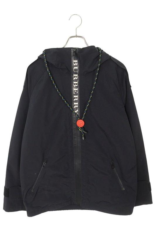 Burberry Logo Print Hooded Blouson Black Size 46