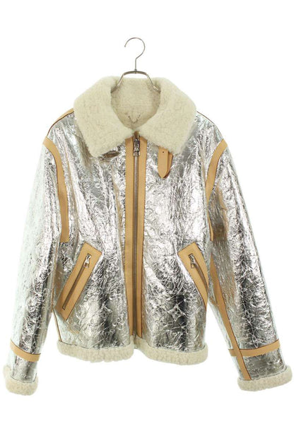 LOUISVUITTON Monogram Mirror Shearling Leather Size M