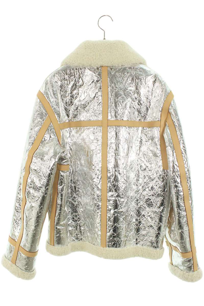 LOUISVUITTON Monogram Mirror Shearling Leather Size M