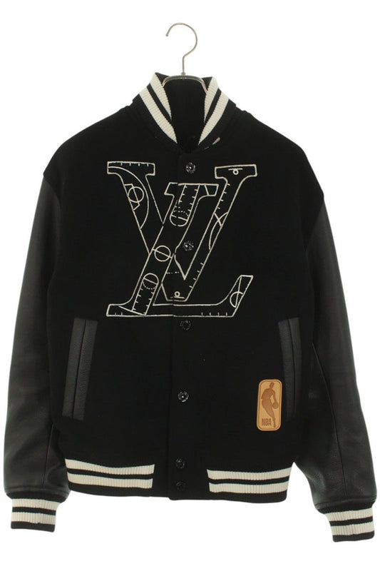 LOUISVUITTON 21AW NBA Basketball Varsity Jacket Black Size S
