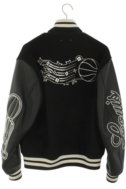 LOUISVUITTON 21AW NBA Basketball Varsity Jacket Black Size S