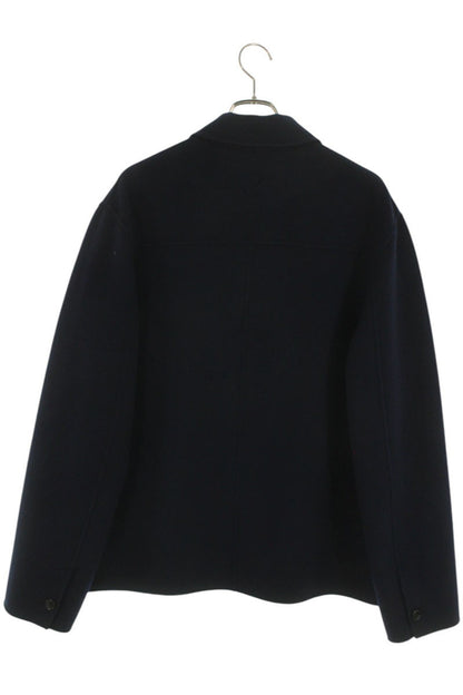 AMI Alexandre Mattiussi Boxy Button Wool Blouson Navy Size L
