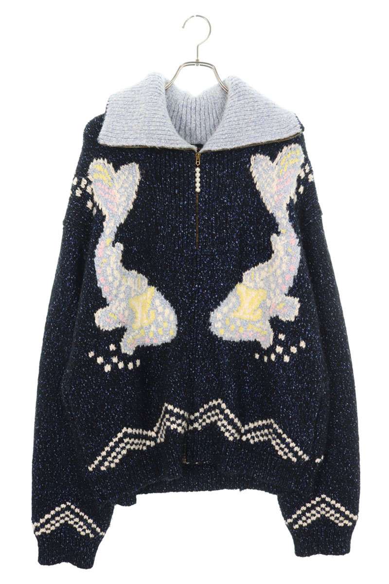LOUISVUITTON 25AW Faux Pearl Embroidered Zip Blue Size 5L