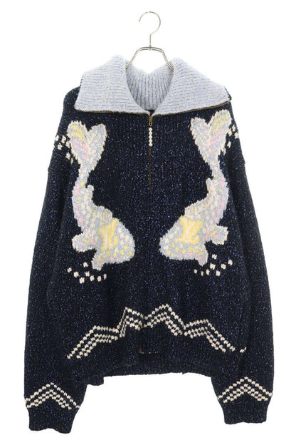 LOUISVUITTON 25AW Faux Pearl Embroidered Zip Blue Size 5L