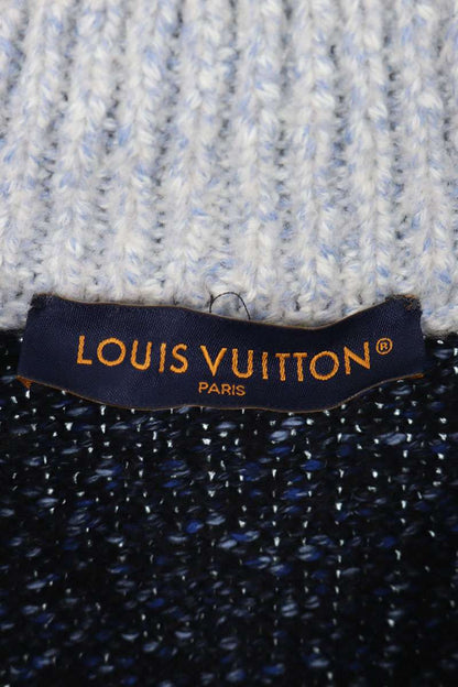 LOUISVUITTON 25AW Faux Pearl Embroidered Zip Blue Size 5L