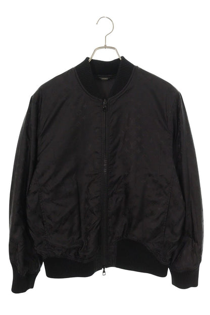 LOUISVUITTON Reversible Leather Nylon Blouson Black Size S