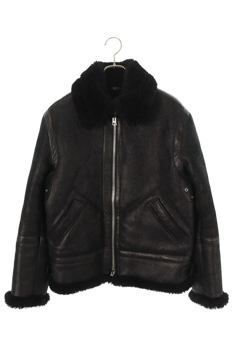 ACNE STUDIOS Shearling Leather Blouson Black Size S