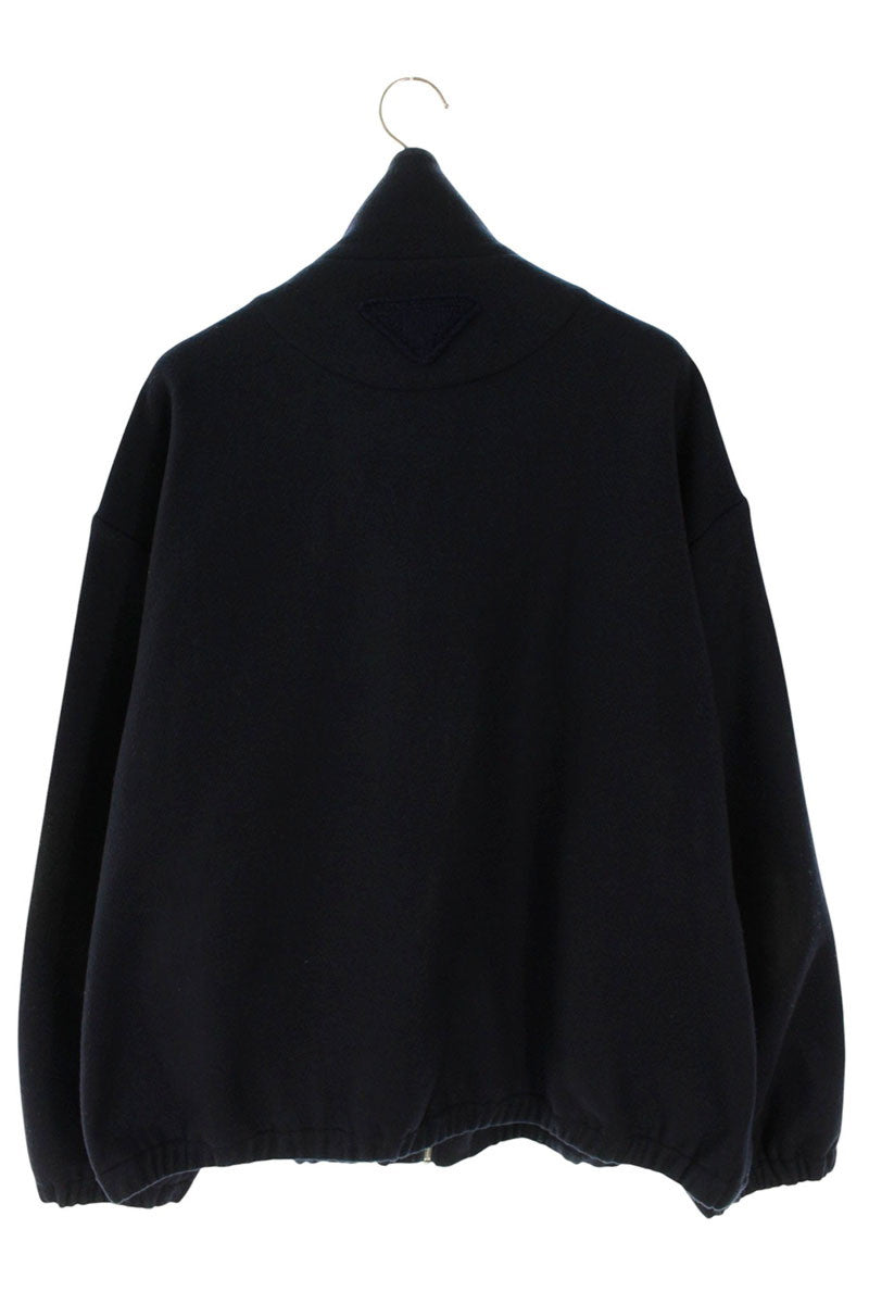 PRADA Wool Cashmere Jacket Blouson Dark Navy Size XL